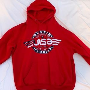 red destin hoodie